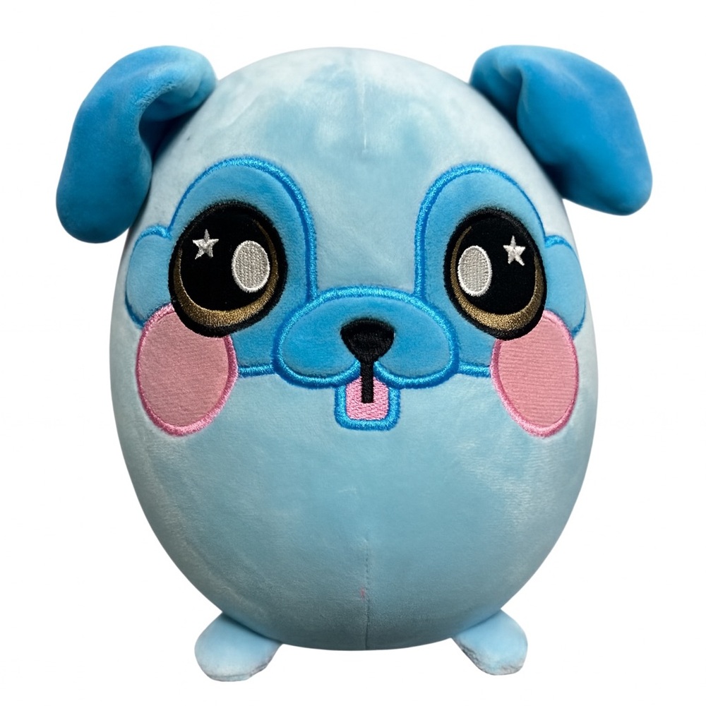 Squeezamals Blue Dog Plush